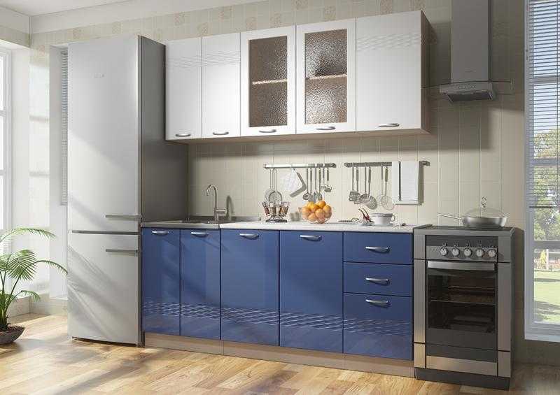 Модульная кухня Виола Бриз - синий металлик