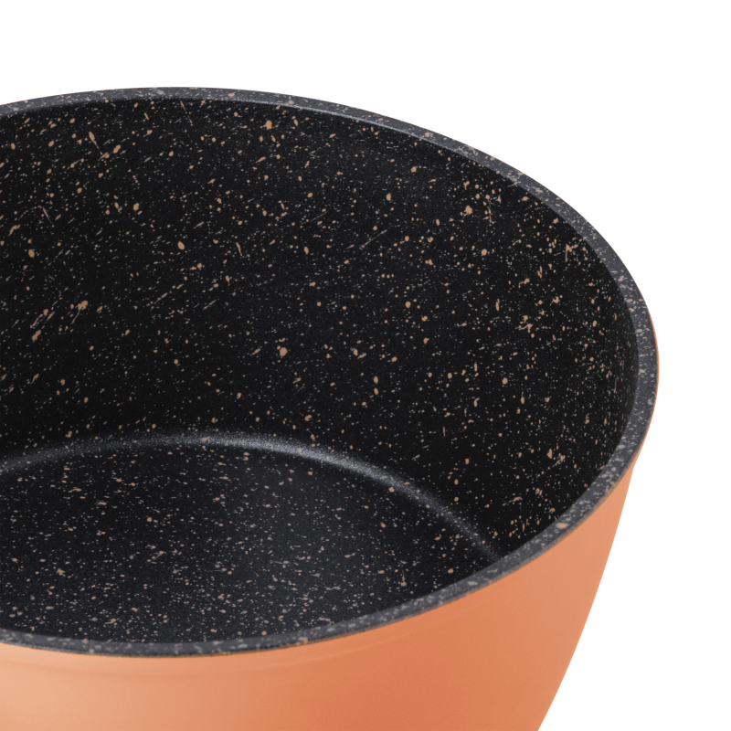 Ковш MAUNFELD MARTA MSP16FA06CL из кованого алюминия со стеклянной крышкой, 18 см, 1,6 л.