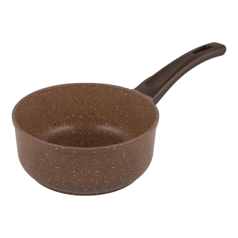 Ковш MAUNFELD CARMEL MF18CRM01SP из литого алюминия со стеклянной крышкой, 18 см, 1,6 л