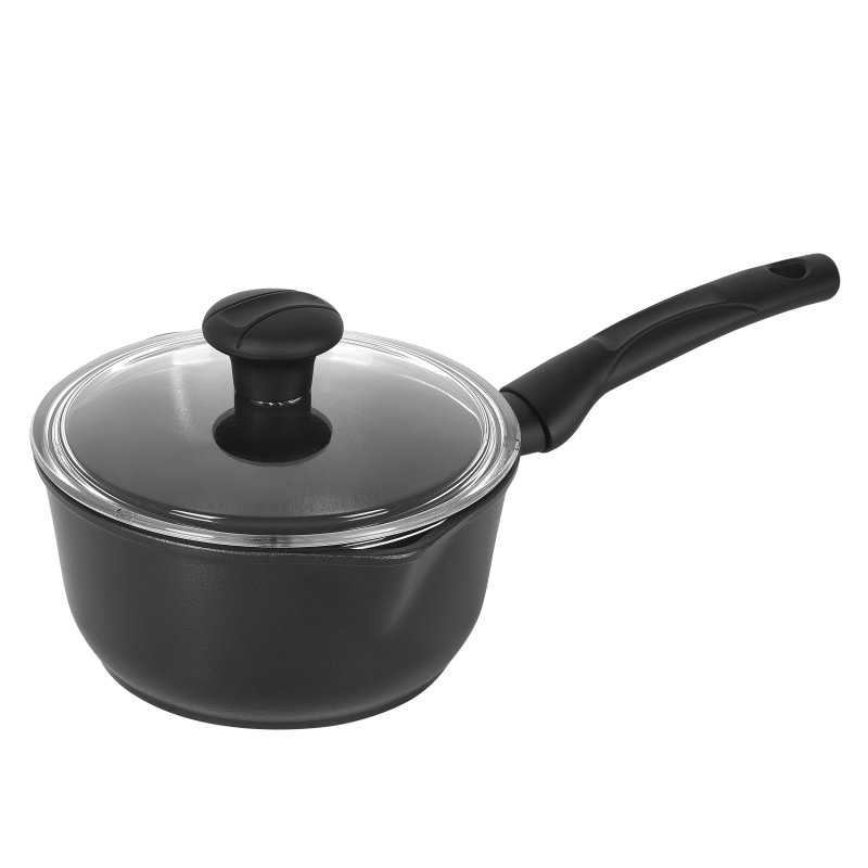 Ковш MAUNFELD OSVALD MF15SVLD15SP универсальный из литого алюминия со стеклянной крышкой, 1,5 л