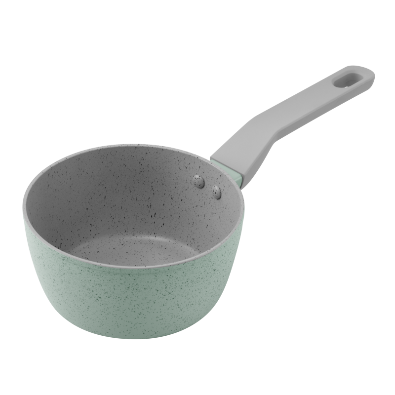 Ковш MAUNFELD HELGA MSP14FA05FS из кованого алюминия со стеклянной крышкой, 16 см, 1,4 л.