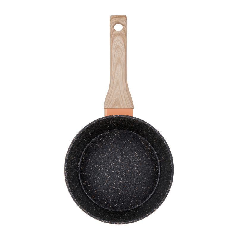Ковш MAUNFELD MARTA MSP16FA06CL из кованого алюминия со стеклянной крышкой, 18 см, 1,6 л.